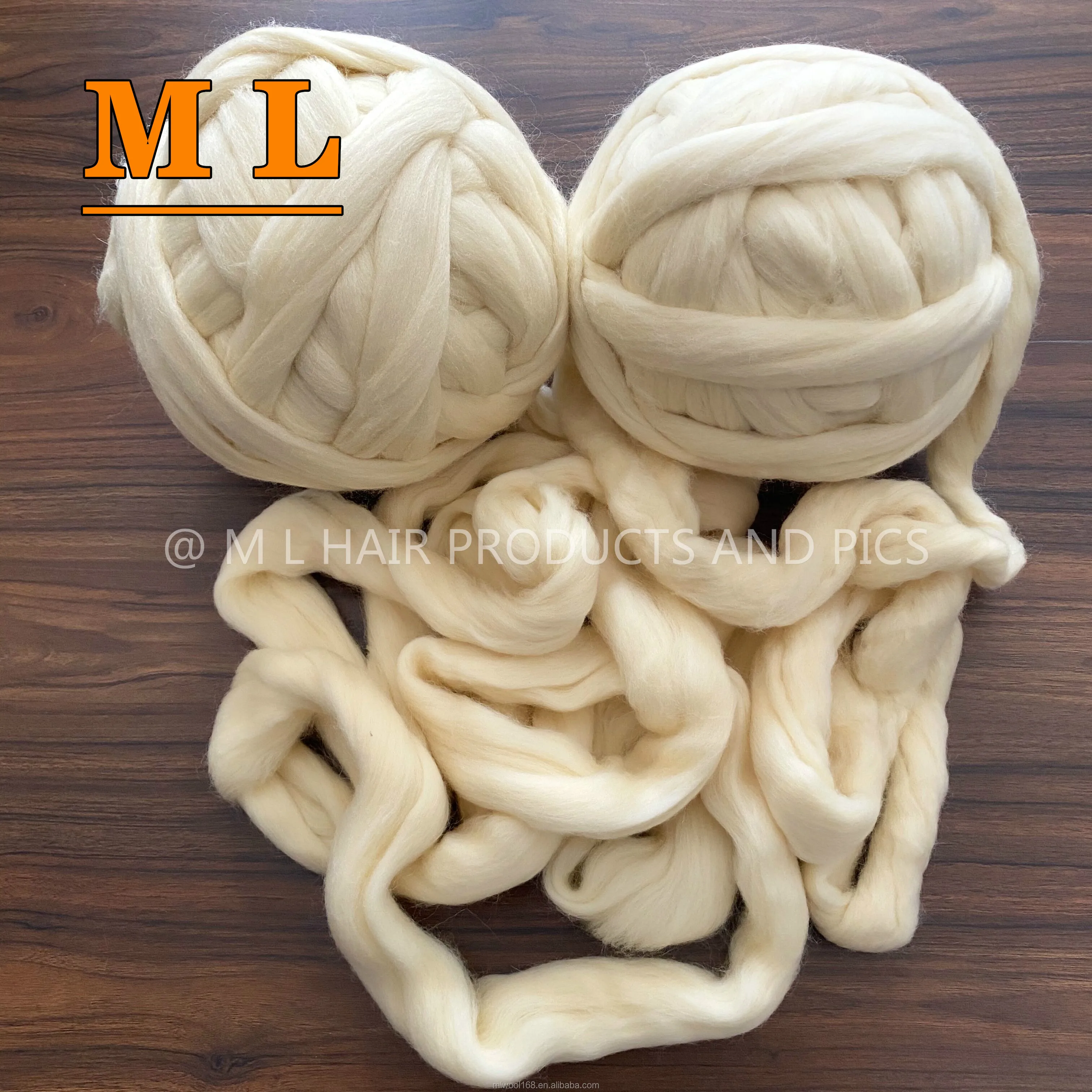 Drop Shipping 100 Australian Merino Wool Roving Top Thick Yarn Cream