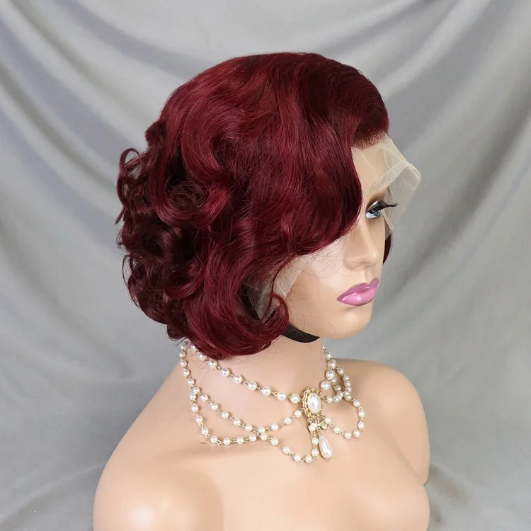 100% HUMAN HAIR Wholesale Highlight 13x4 Transparent Full Frontal Human Hair Wig