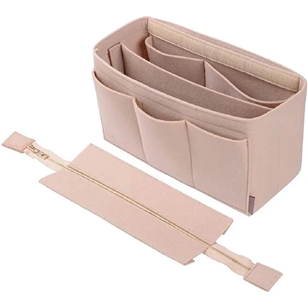 

BO-A010 felt insert organizer handbag insert with Cover, Customized color