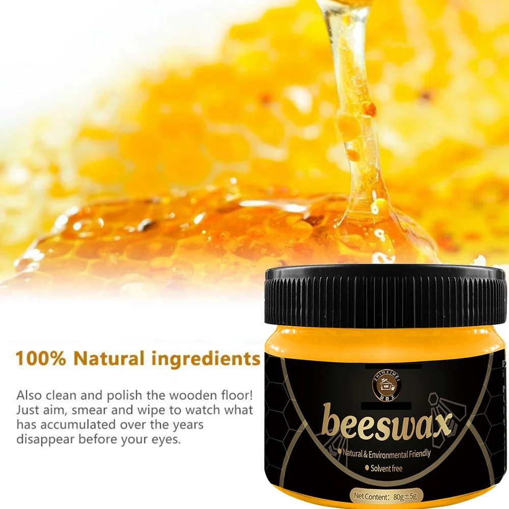 

Natural Wood Seasoning Beeswax For Traditional Furniture Wood Home Floor Cleaner and Polish, Yellow