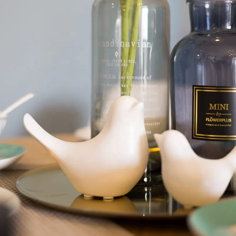 

White Ceramic Birds Small Bird Ceramic