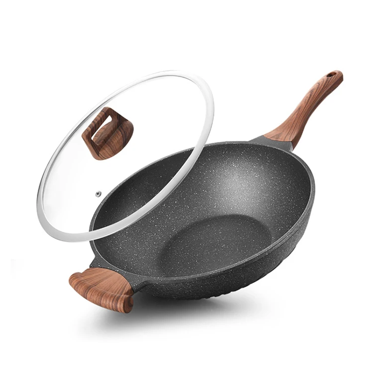 

Maifan Stone Non Stick Pans Fry Cookware Kitchen Pan Frying Cooking Ware Non Stick Skillet Non Stick Frying Pan, Black