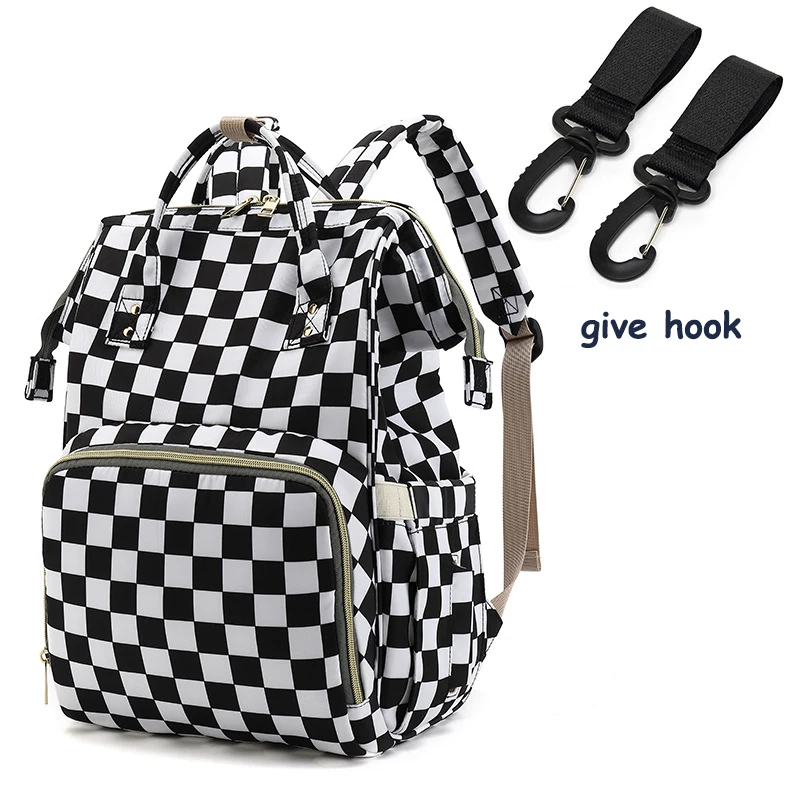 

2021 Digital Printing Diaper Bags White Leopard Zebra Sunflowers Stripe Rainbow Plaid Baby Bag Backpack Nursing Nappy Bag Mom