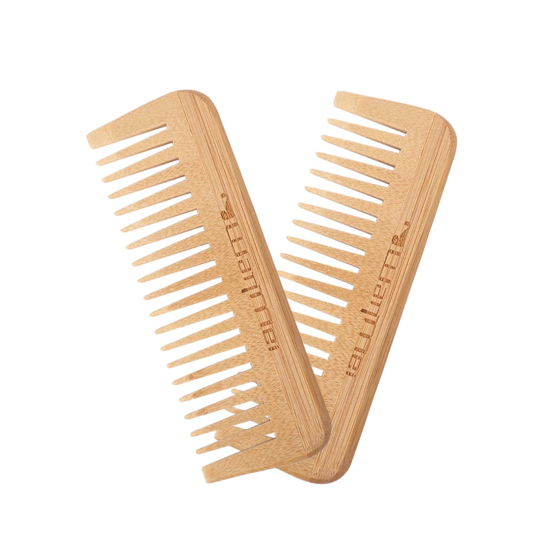 

Wide tooth wood comb design smooth and round massage scalp cares hairdressing salon