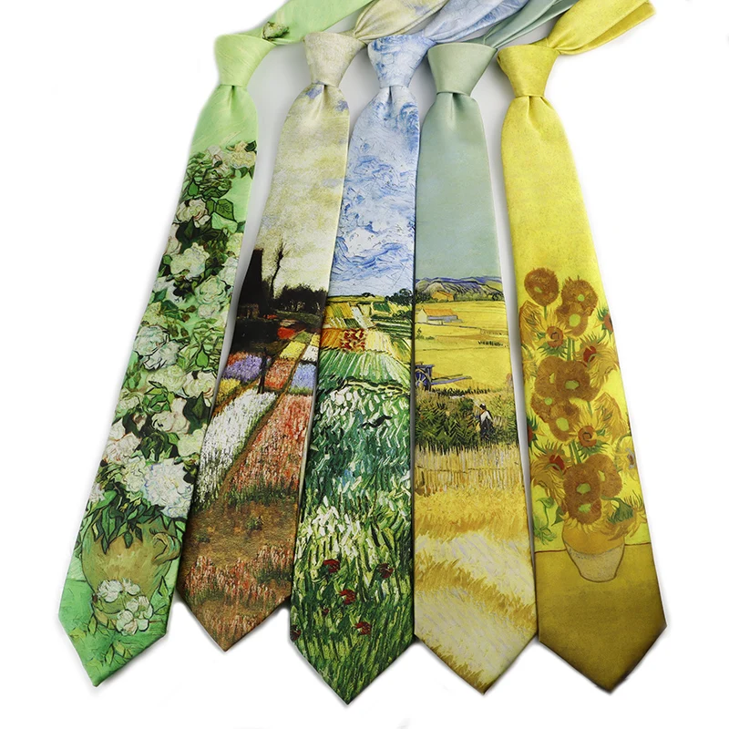 2023 Hot Sale Fashion Floral Wedding Skinny Necktie Flowered Polyester Ties for Men