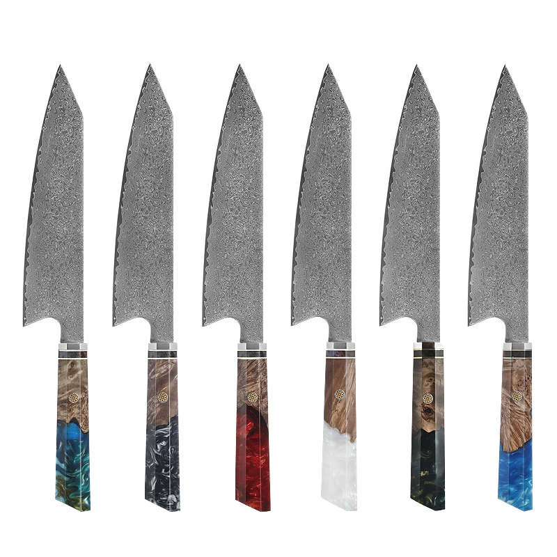 

Resin Handle Damascus Kitchen Knife Set & Damascus Kitchen Knife Vg10 Handmade Japanese Damascus Kitchen Cook Knife