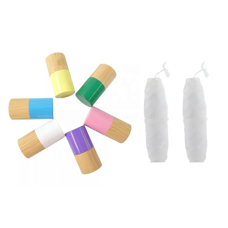 

Eco-friendly Silk Colored Bamboo Flossing Blister Card Glass Bottle Kraft Box Packed Biodegradable Dental Floss