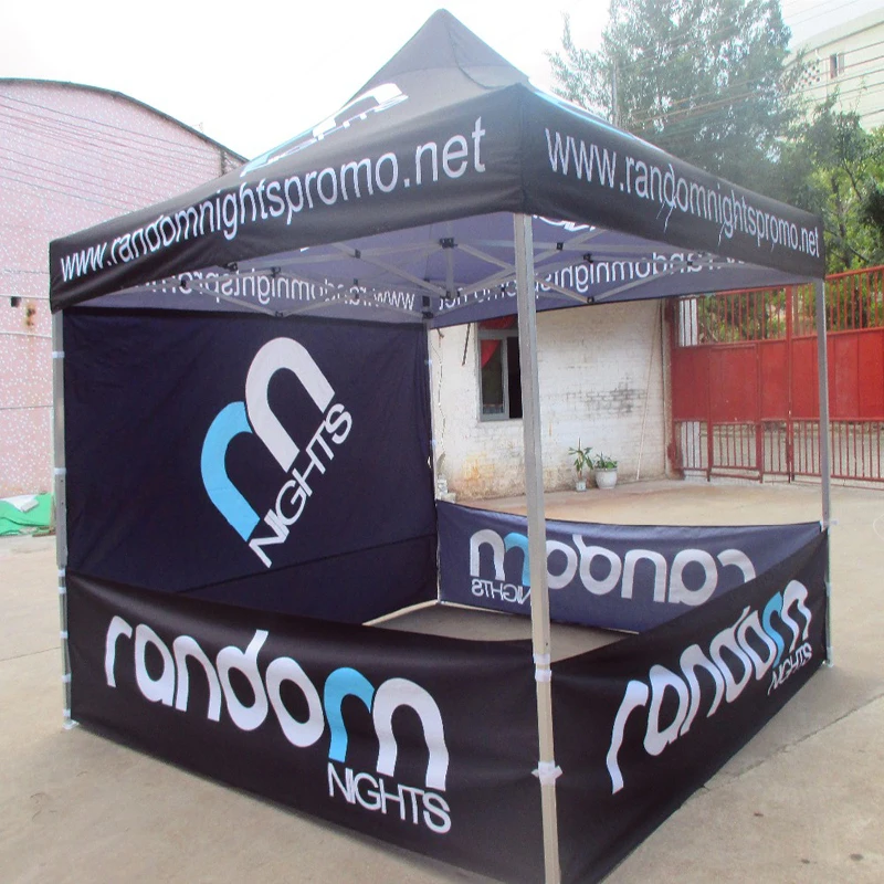 

black full print aluminum 3X3m outdoors display top tent