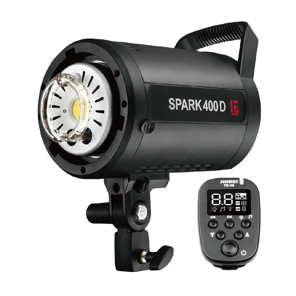 

JINBEI SPARK-400D 400W Bowens Mount Portable Photo Studio Flash Strobe Led Video Photography Studio Camera Flash Light