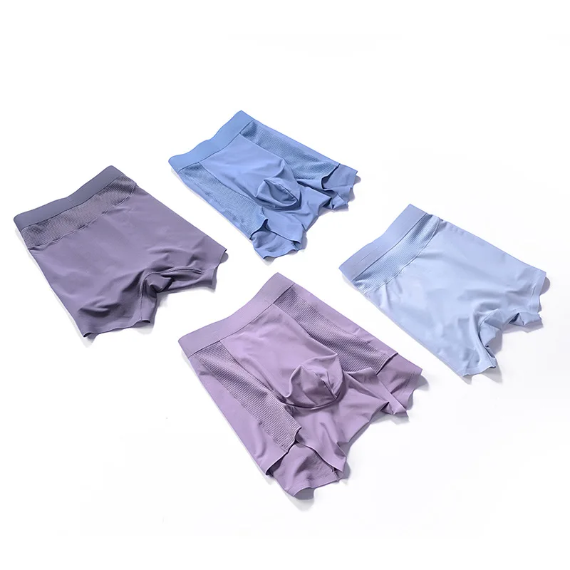 

Wholesale new 60 pcs modal men's underwear large size air-conditioning mesh mid-waist seamless ice silk men's underwear