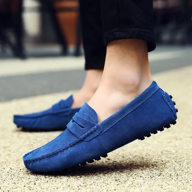 

Custom shoelace-free breathable fashion flat men's leather shoelace hole, 21colors