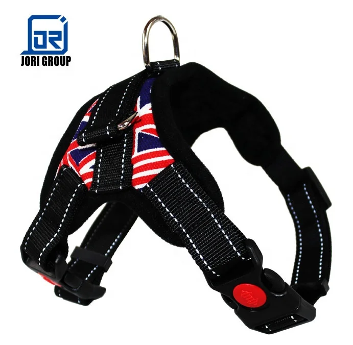 

High Quality Big Pet Dog Harness No Pull Reflective Adjustable With Handle Pet Products, Black/red/blue/purple/pantherine