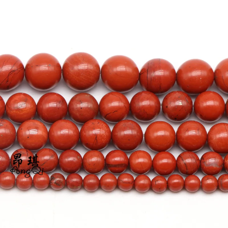 

Wholesale Factory Price Jasper Beads 4-12mm Round Natural Red Jasper Stone Beads For Jewelry Making, Red as picture