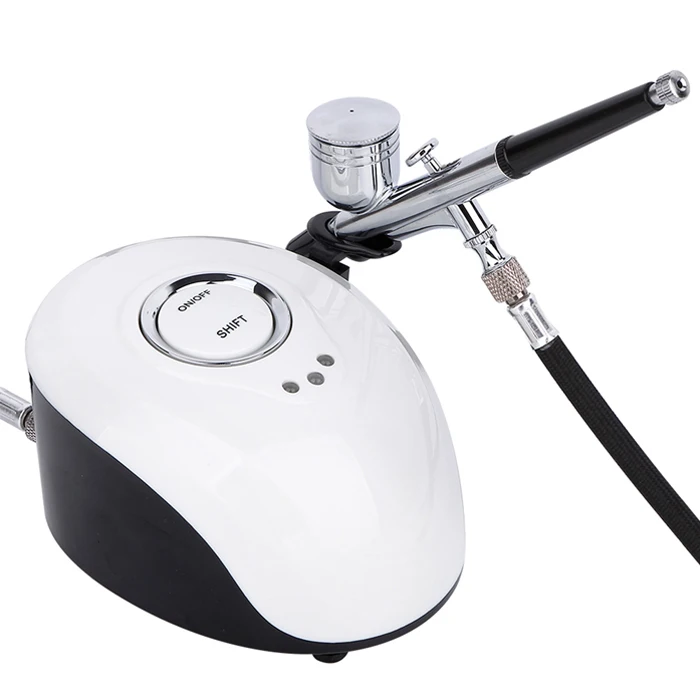 

Portable Instant High Pressure Water Oxygen Facial Equipment Beauty Machine Mini Air Compressor, White