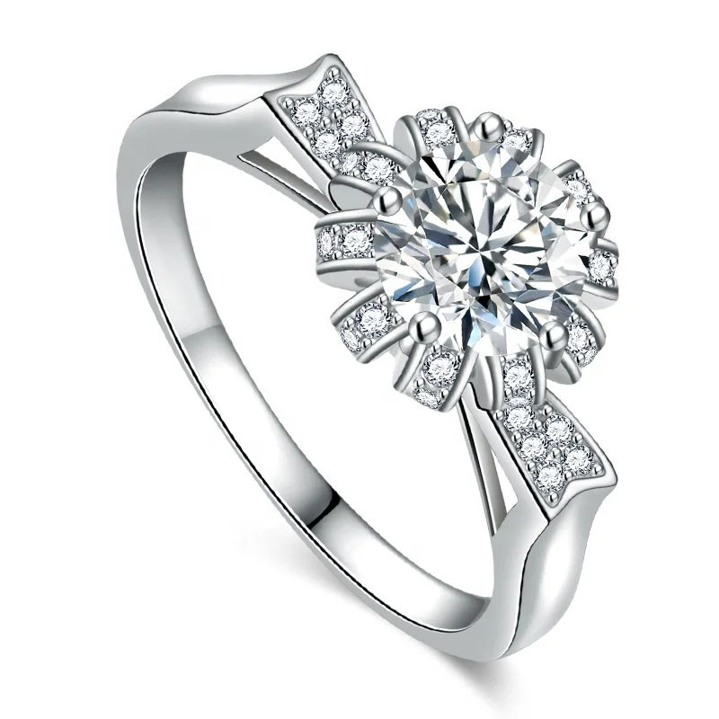 

Cute Cat Ears Sun Bud Simulation Fashion Hot Sale Ladies Diamond Ring