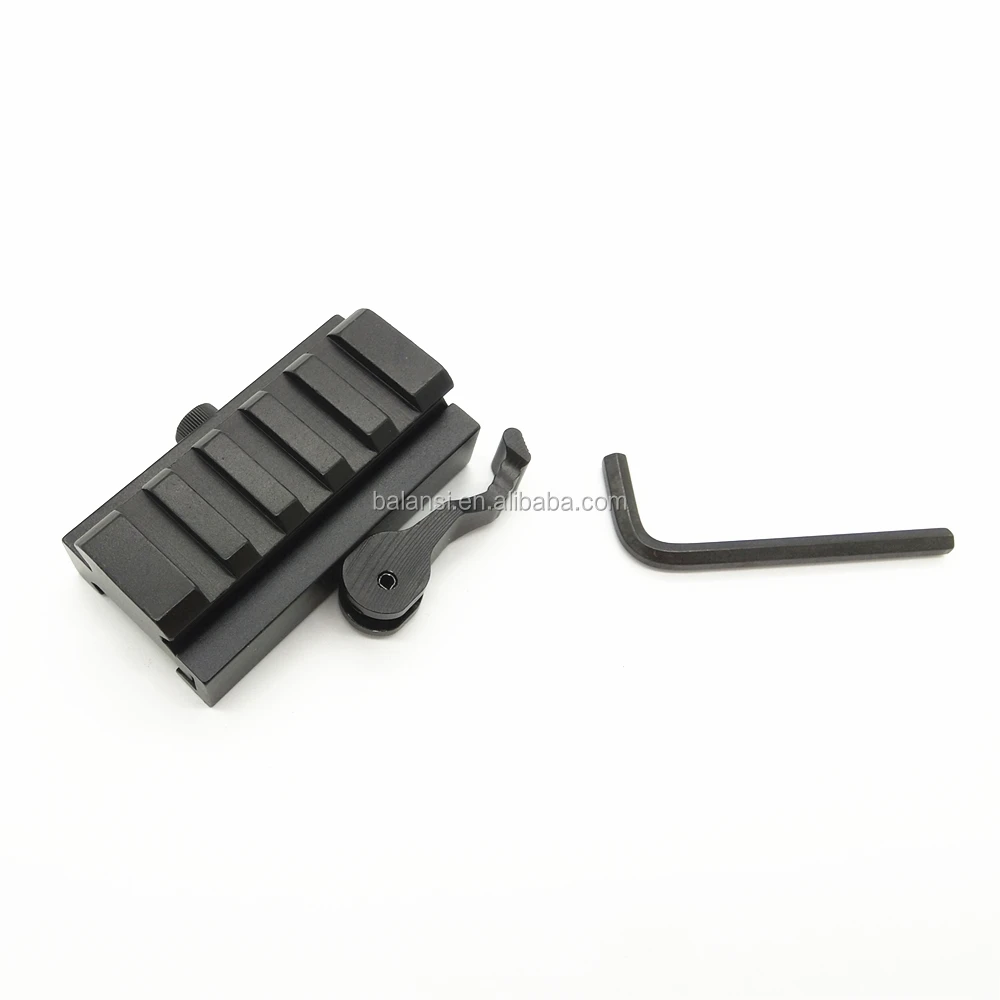 

5 slots Low Profile Picatinny Riser Mount with Quick Release, Black