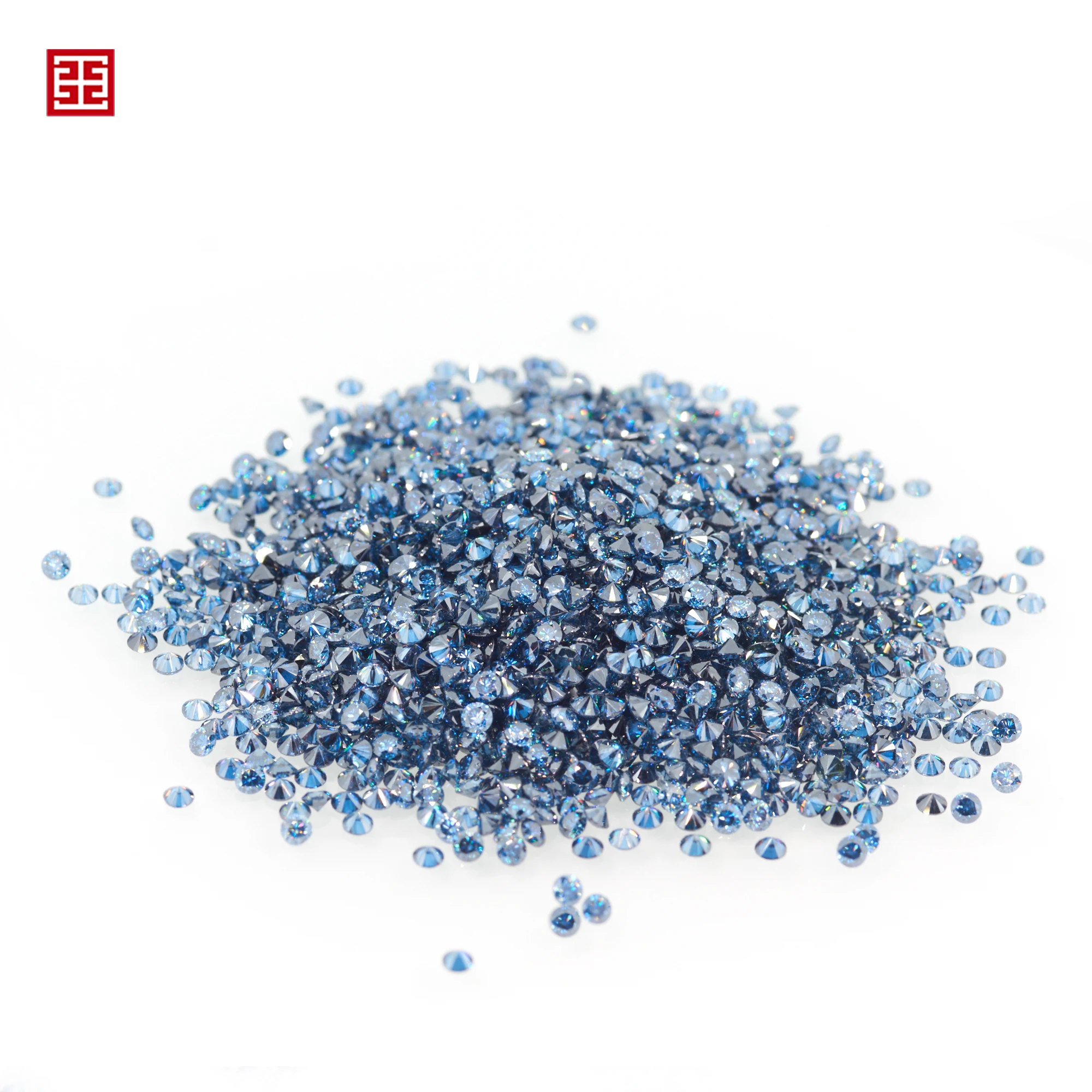 

GIGAJEWE Blue color loose gemstone total 1ct 1.2-3mm Round Cut for jewelry making Synthetic moissanite diamond