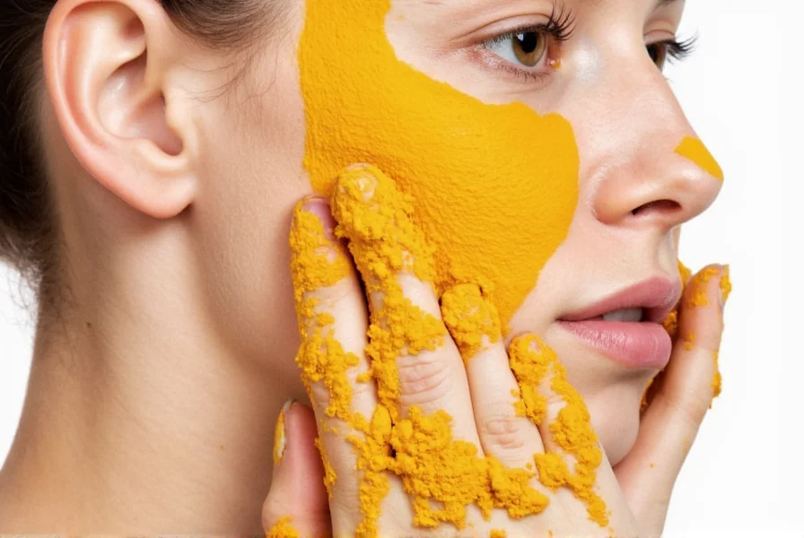 Turmeric powder and fresh turmeric root for skin care