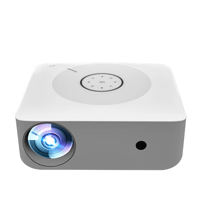 

Small Projector Mini 1080P Home Projector for School OEM Beamer Retro for Tablet 1080P 4K Support, White