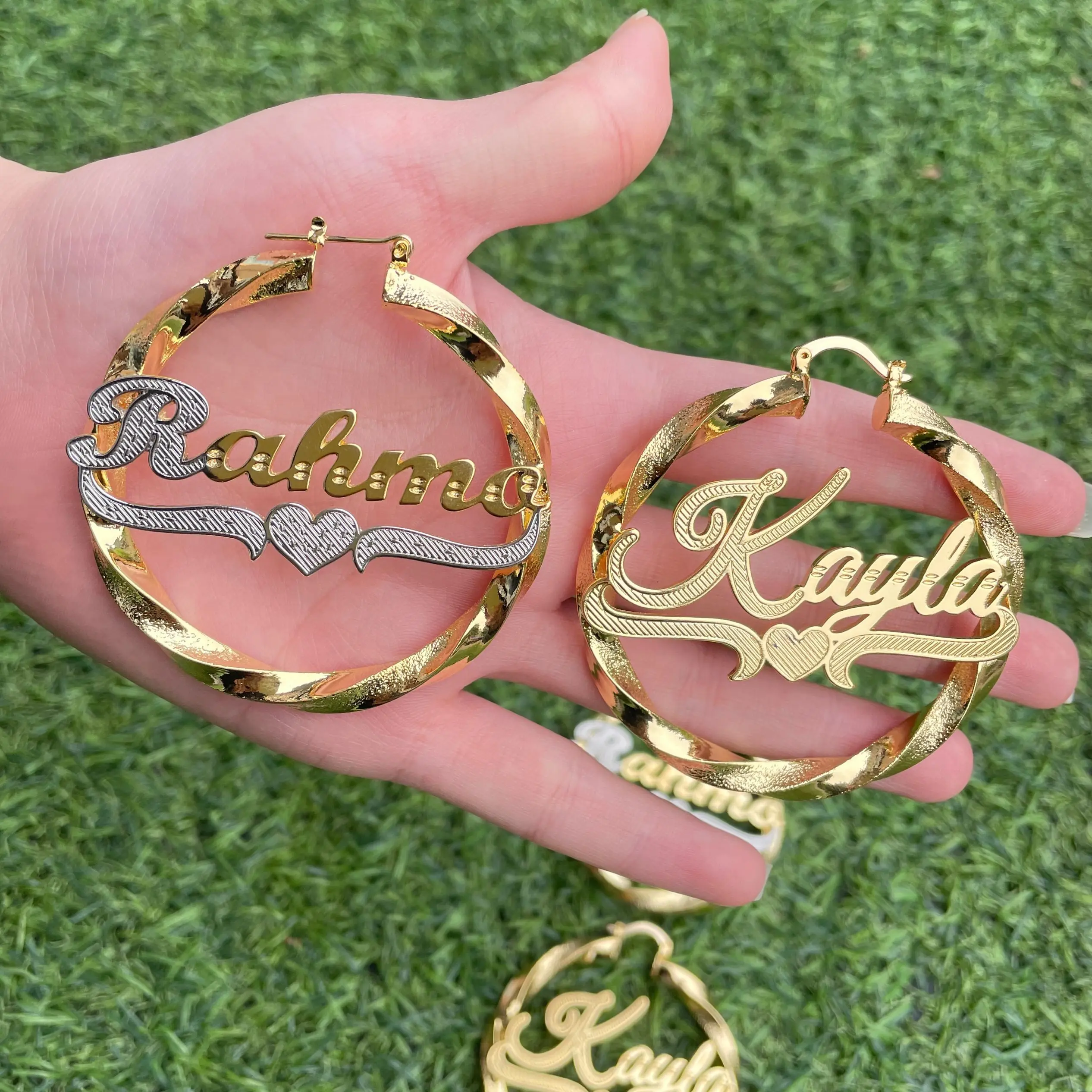 

2021 Fashion Custom Name Personalized Earring Jewelry Stainless Steel Letter Stud Earrings Minimalist Earrings Gift