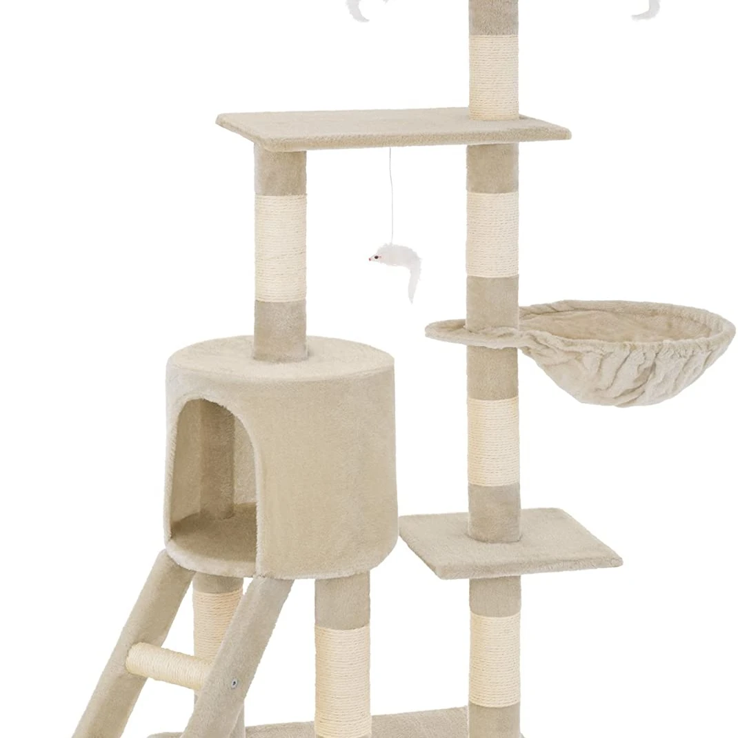 

Cat Climbing Tree Tower Condo Cats Kittens Playhouse Blue Multi level Scratching Post