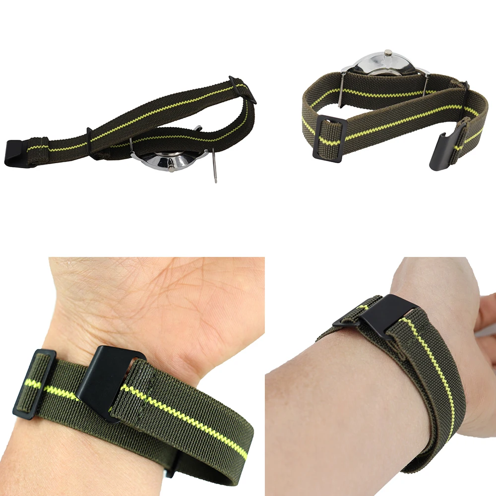 

Newest Nylon Elastic Watch Band for Samsung galaxy watch 3 Sport nylon Strap for Amazfit Huami zulu nato watch strap, Optional