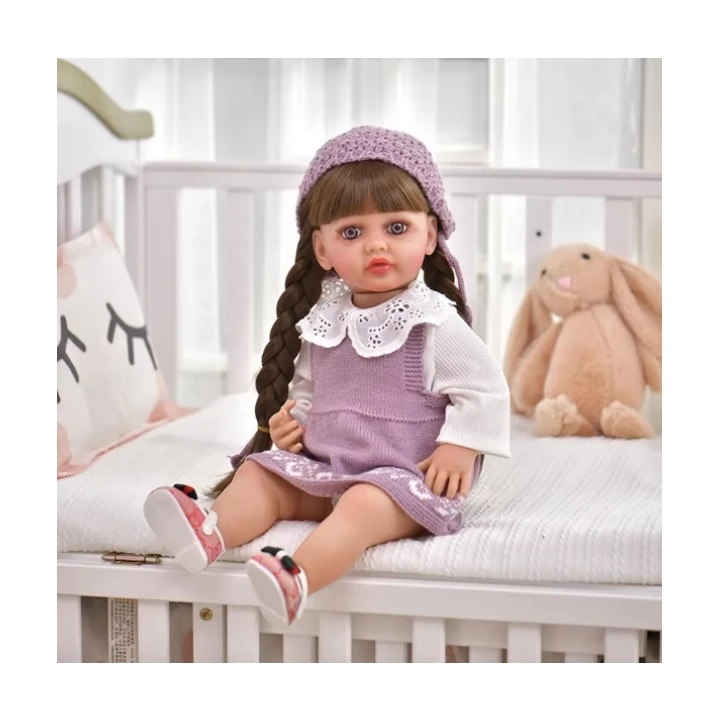 High Quality 55cm Function Music Reborn Baby Dolls Silicone Realistic Beautiful Girl Dolls Reborn Baby Dolls Kids Toys for Girl