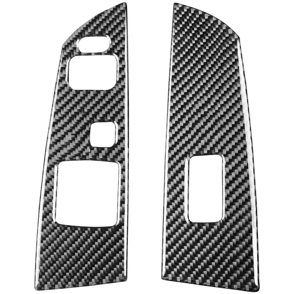 

For Mazda RX8 2004-2009 Carbon Fiber Car Window Switch panel Decor Frame Cover Trim, Carbon glossy black