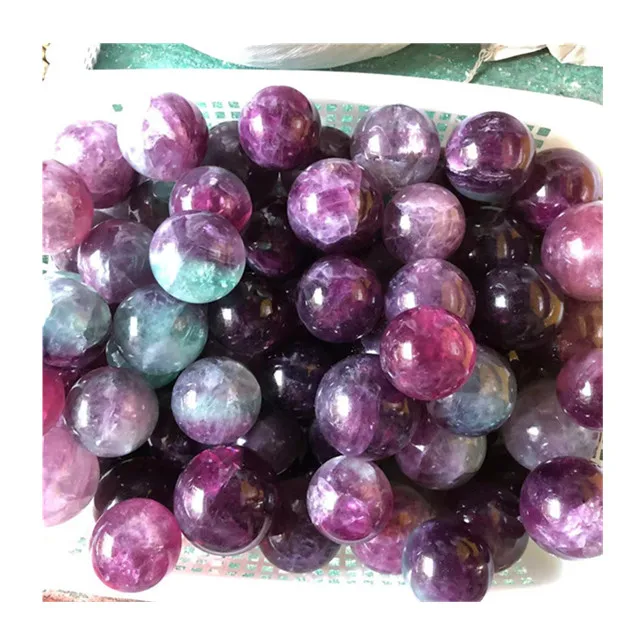 

New arrivals natural polished spheres watermelon fluorite ball crystal stones for home decor