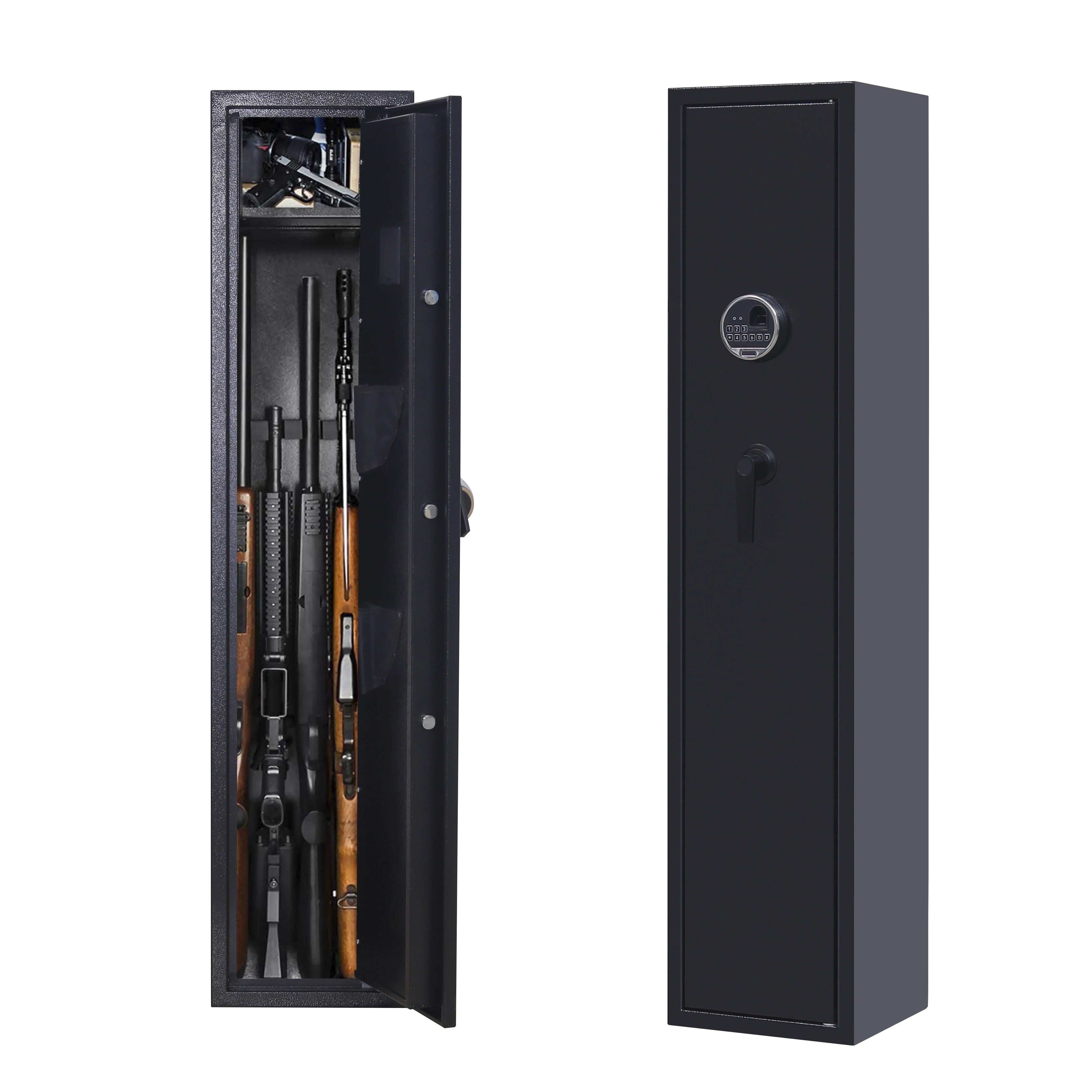 

Us Overseas Warehouse Free Dropshipping electronic digital lock metal military safety gun cabinet 3 gun safes box, Black