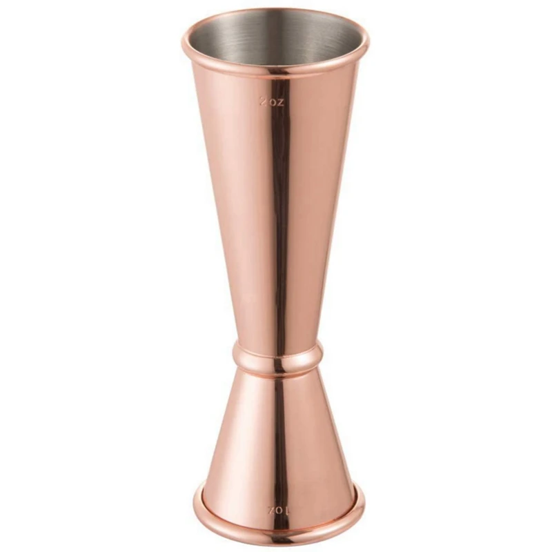 

High Quality 304 Stainless Steel 1oz 2oz Copper Measuring Cup Double Cocktail Jigger for Bar, Black