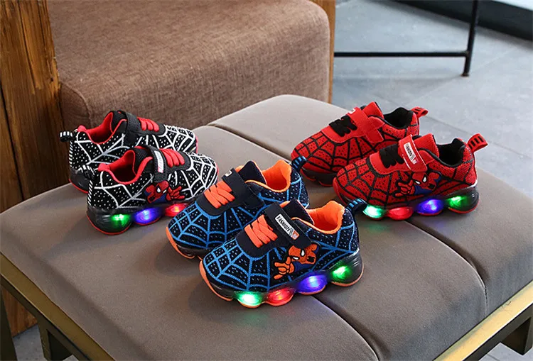 Spider-man Led Sneaker For Kids Led Children's Shoes - Buy Children's ...
