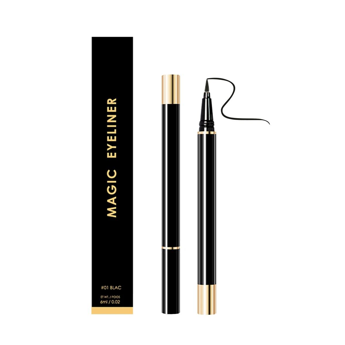 

Wholesale magic eyeliner pen black clear liquid adhesive eyeliner winged eyeliner