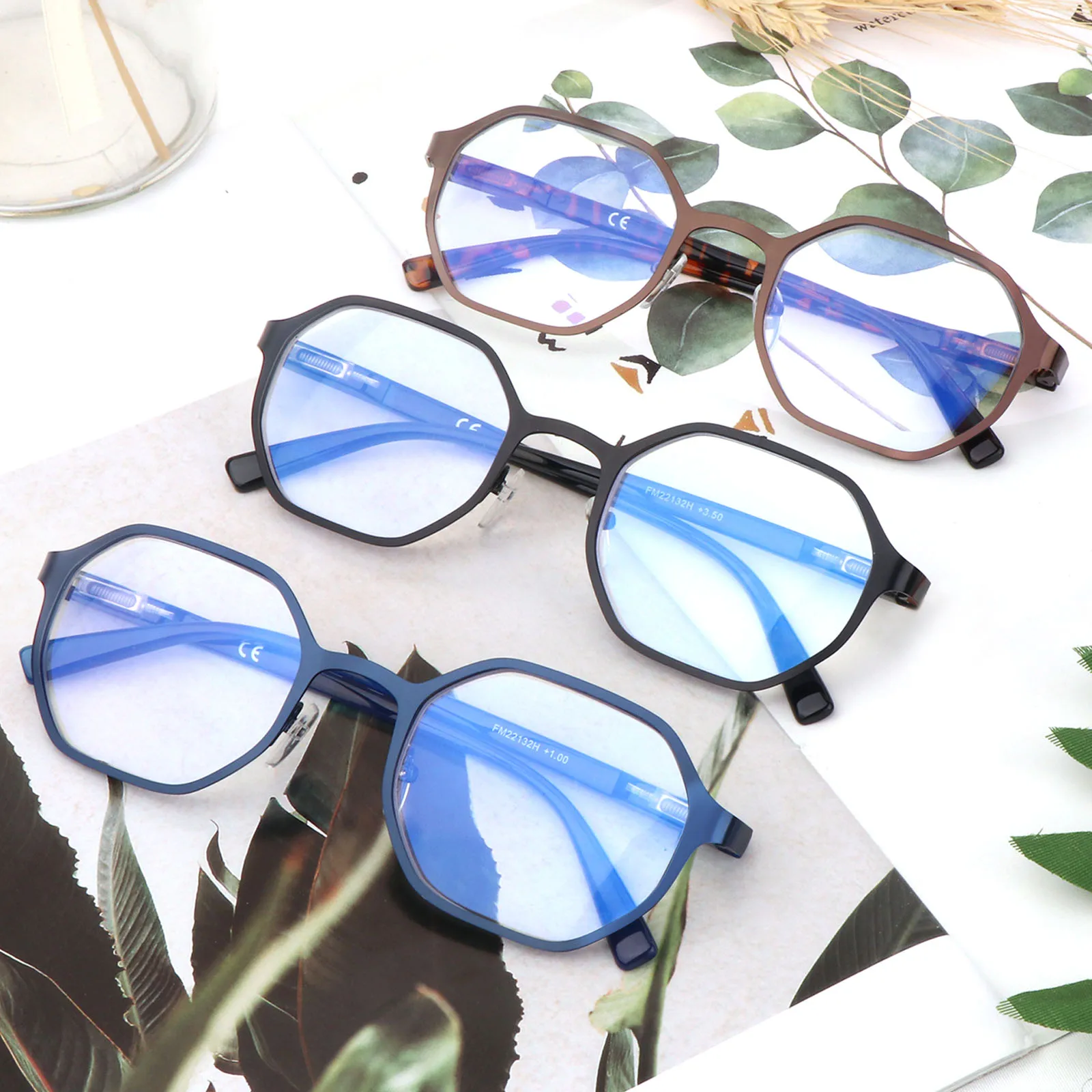

Vintage Reading Glasses Retro Metal Thin Frame Blue Light Blocking Computer Reading Glasses
