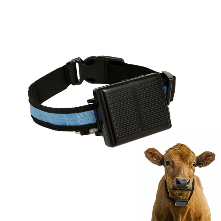 

Wildlife Outdoor Animals Tracking Anti Theft Smart Farm Devices Solar Charge 2G Cattle Cow Collar Horse Gps Tracker, Black color