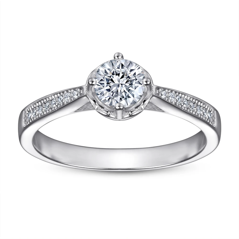 

TL300 Wholesale Hot Sale Silver Eternity Diamond Ring Full Round Cubic Zircon Rings for women