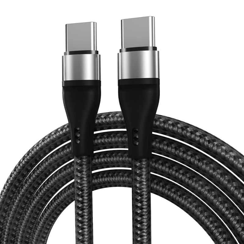 

Wholesale PD 60W USB-C / Type-C to USB-C / Type-C Fast Charging 2m Nylon Braided Data Cable for Mobile Phone