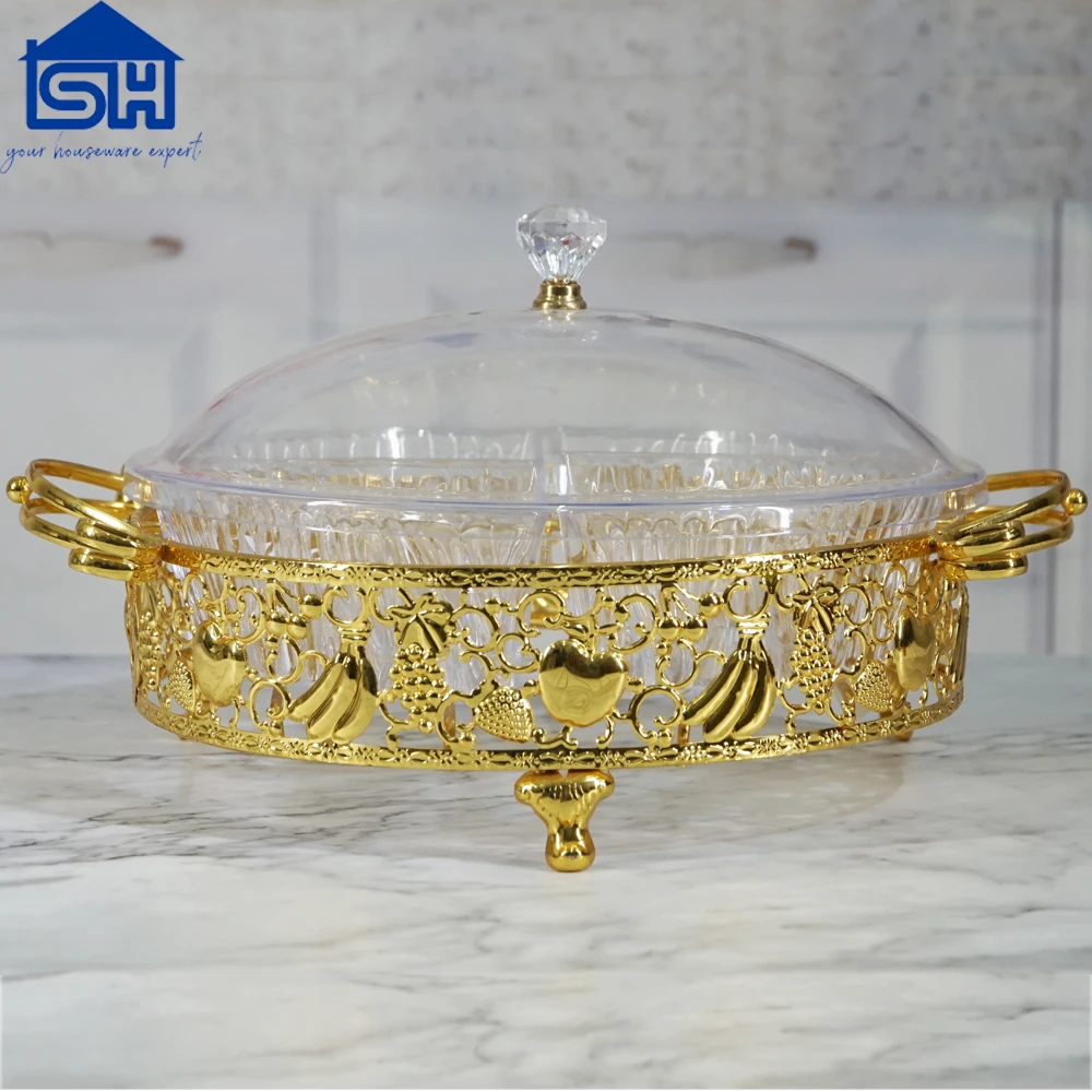 decorative golden candy tray candy box sugar tray