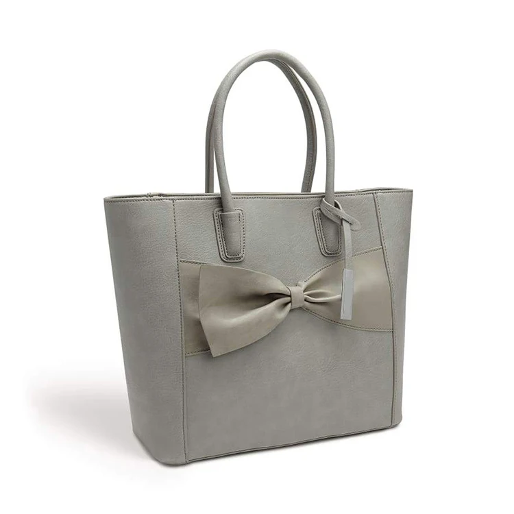 

2021 Hot Sale China Supplier Faux Leather Large Capacity Litchi Texture Women Bag Tote Bag, Silver