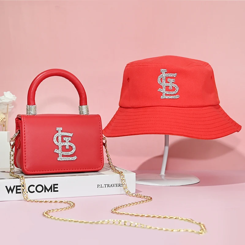 

Handbags 2021 fashioable designer branded ladies purse and bucket hat set women hand bags, 5colors