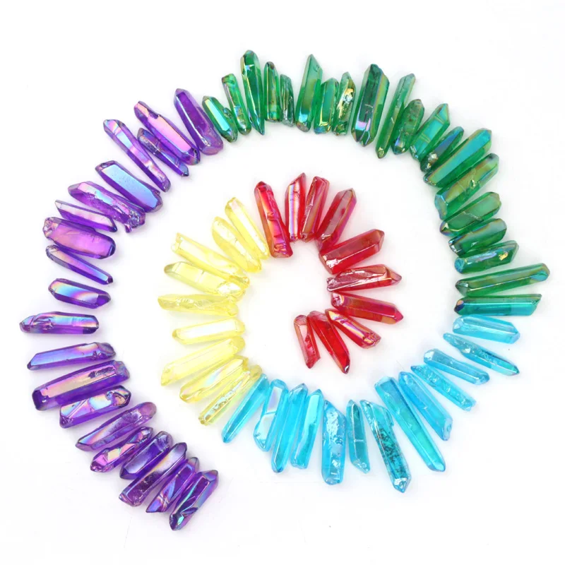 

Wholesale Natural Crystal Polished Angel Aura Quartz Crystal Lemurian Point For Healing