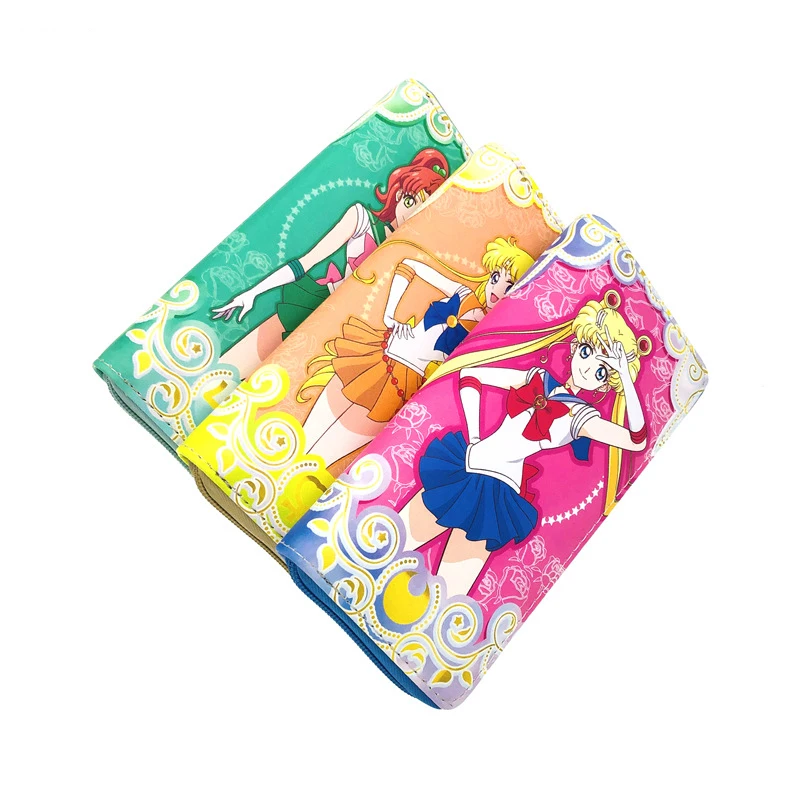 

Professional PU PVC Wallets Supplier Long Zipper Wallet Suitable for Teenage Boys and Girls Students Sailor Moon Wallet