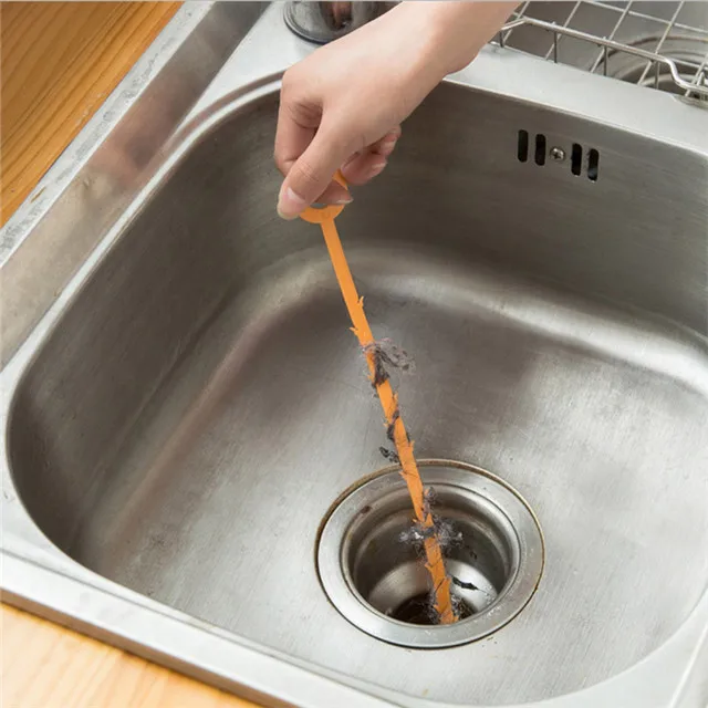 

Dredge Tool To Remove Sink Dirt Sewer Residue Hair Cleaning Tool Kitchen Accessories, As photo