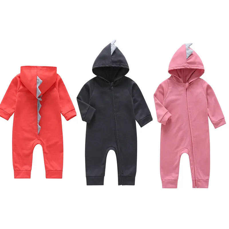 

2021Wholesale new design baby lovely printing hooded fleece jumpsuit, Picture shown