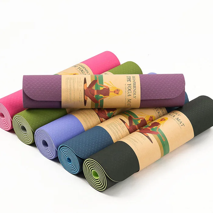 

Private Label Organic Custom Logo Print Tpe Yoga Mat Thick Fitness Exercise Yoga Mat, Mazarine,dark purple,rose red,green,atrovirens,violet