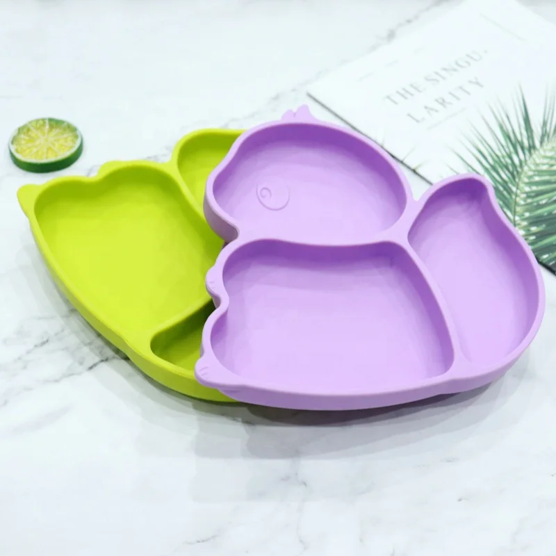 

Squirrel Suction Plate for Toddlers Dishwasher and Oven Safe BPA Free 100% Pure Food Grade Silicone