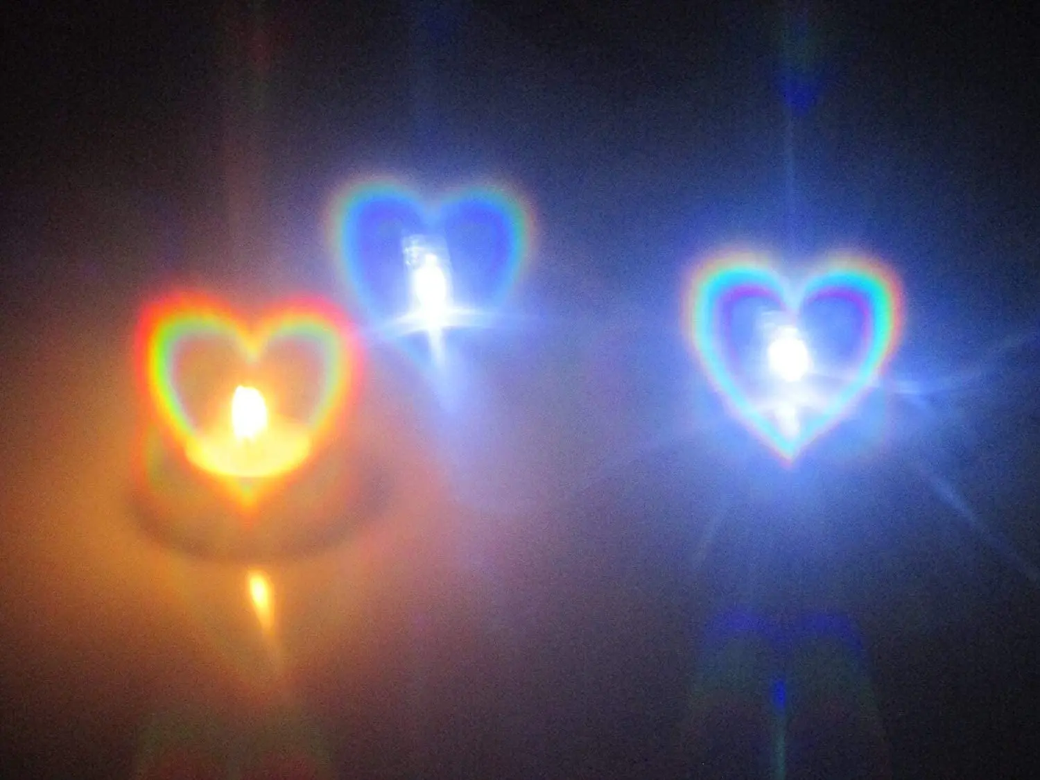 luz melocotón Gafas 3D con efecto de corazón efecto especial gafas de caleidoscopio en forma de corazón fuegos artificiales luz en forma de corazón 