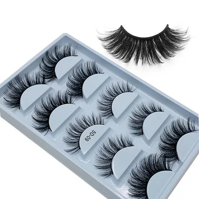 

QUEENA Crossborder wholesale new laser box imitation mink hair eyelash 5D natural thick false eyelash manufacturers