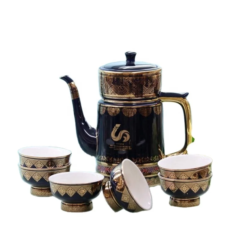 

Promotional High Quality Tea Pot Bone China Tea Coffee Set Luxury, As picture
