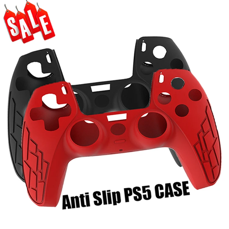 

Consola ps5 Soft Skin Silicone Accessories Gamepad Non-slip Case Cover Shell For Sony Playstation 5 PS5 Controller, Black,white,blue,red